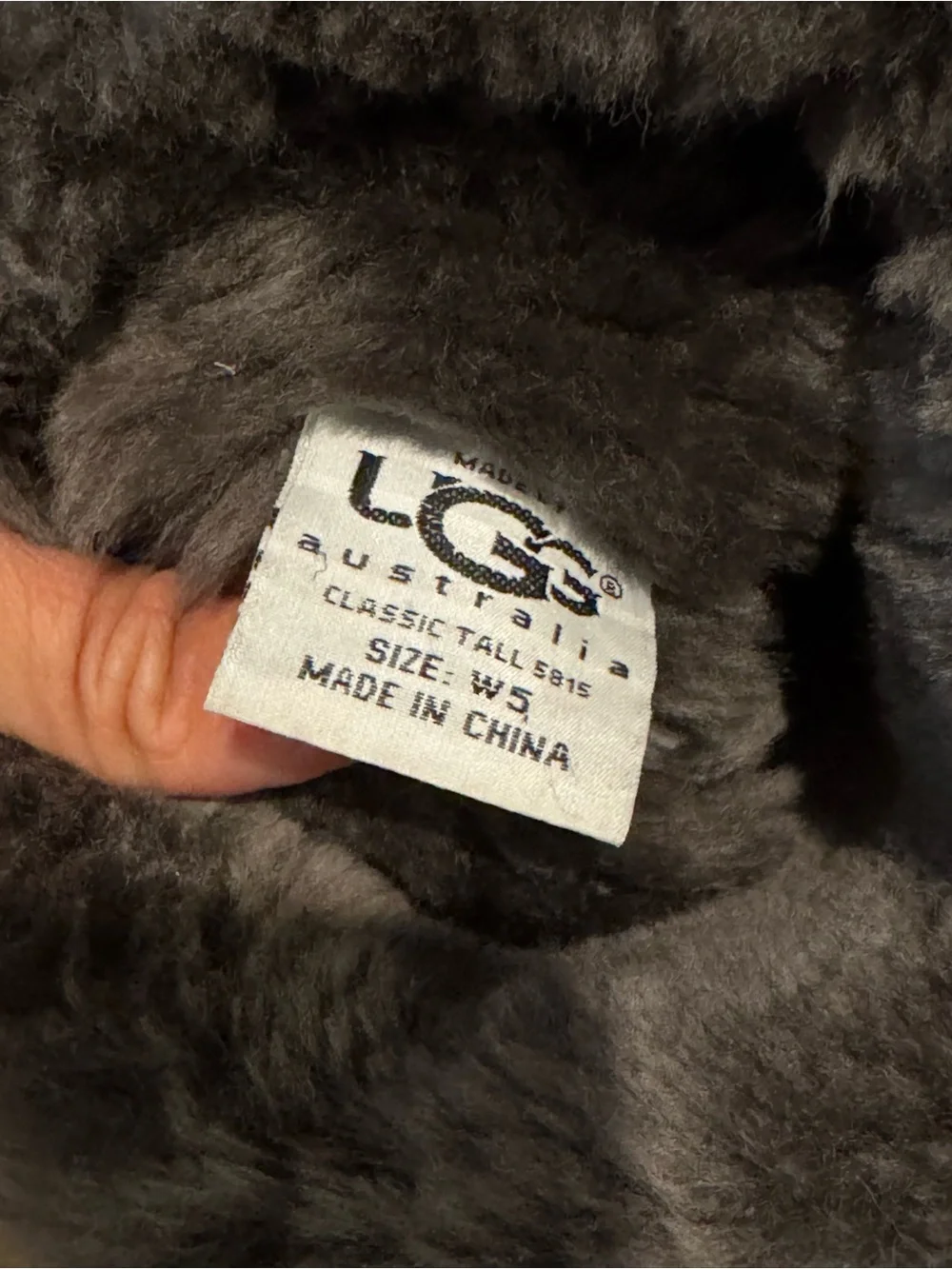 Women’s UGG Gray Suede Shearling Boots